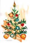 Новогодние рисунки от Натальи Судникович с пожеланиями праздничного настроения